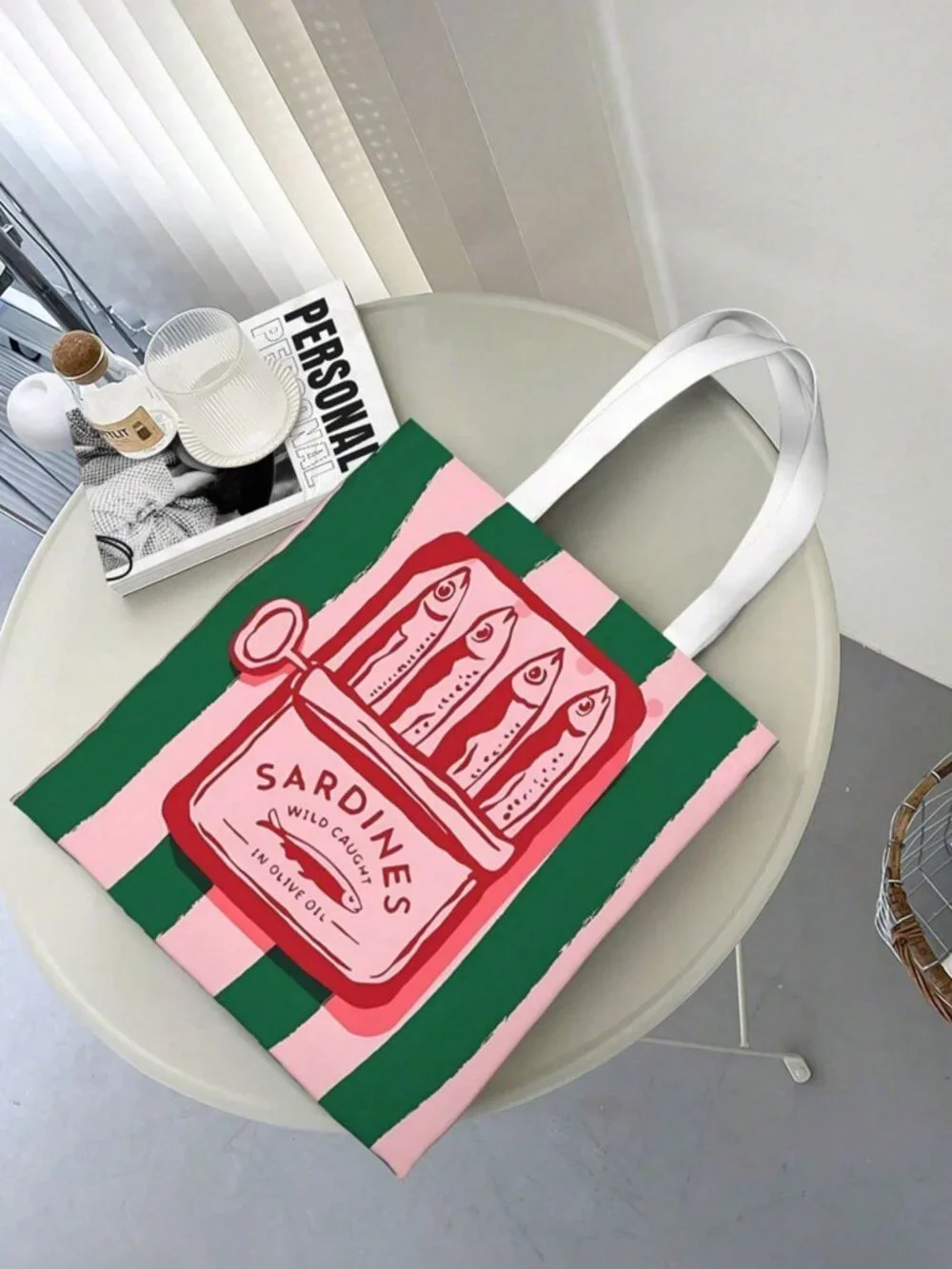 Multicolor Fashionable Women's Reusable Tote Bag Handbag with Cosmetic bag Set
